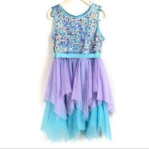 Beautees Sequin Layered Dress